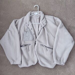Free People Fleece Jacket in Canvas